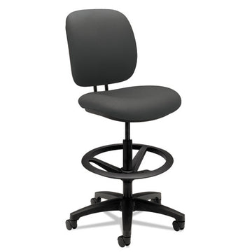 HON® Comfortask Task Stool, Adjustable Footring, Supports Up To 300 Lb, 22" To 32" Seat Height, Iron Ore Seat-back, Black Base freeshipping - TVN Wholesale